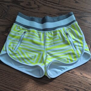 Colosseum Women's Neon Yellow and Gray Athletic Shorts